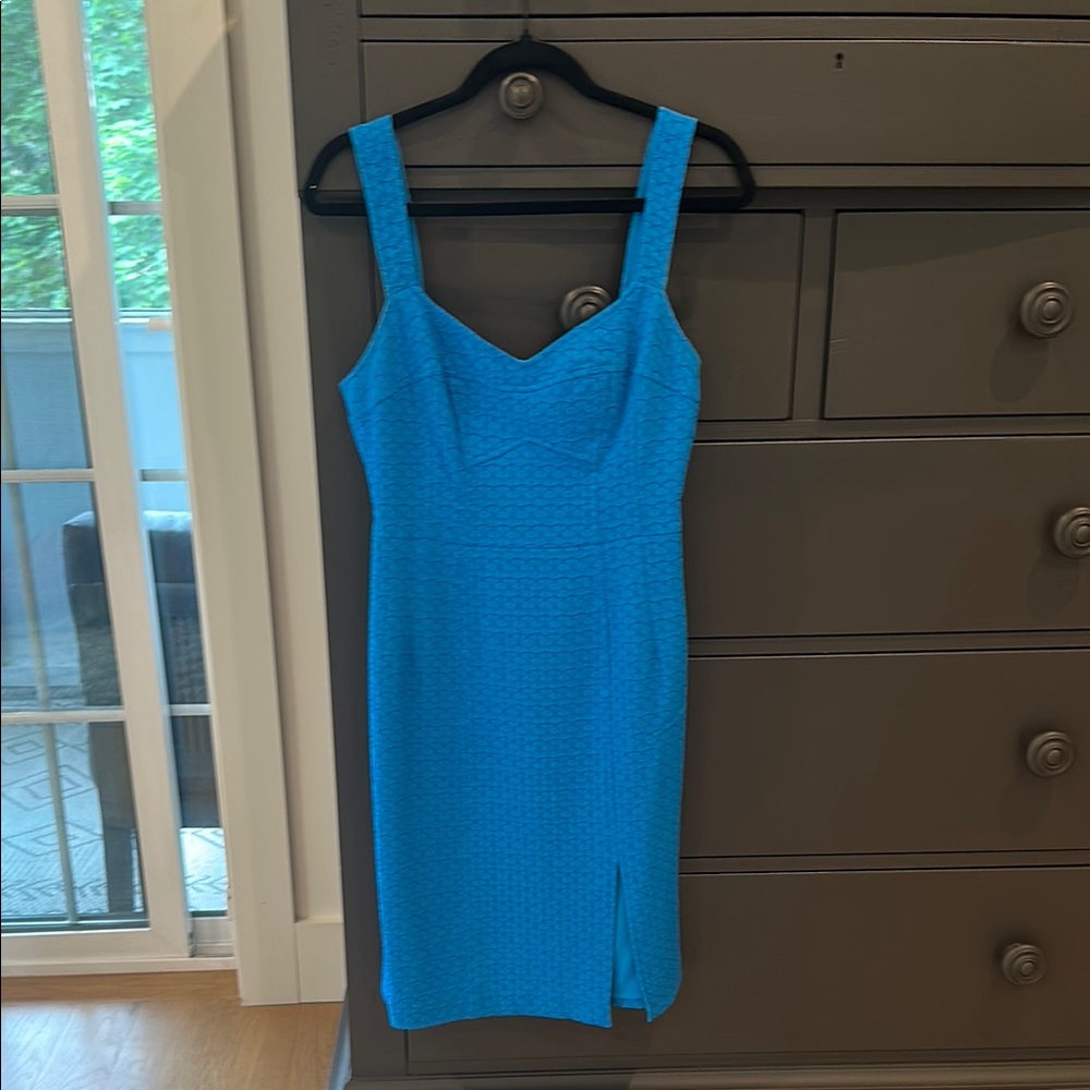 Nanette Lepore Blue Sweetheart Sheath Midi Dress